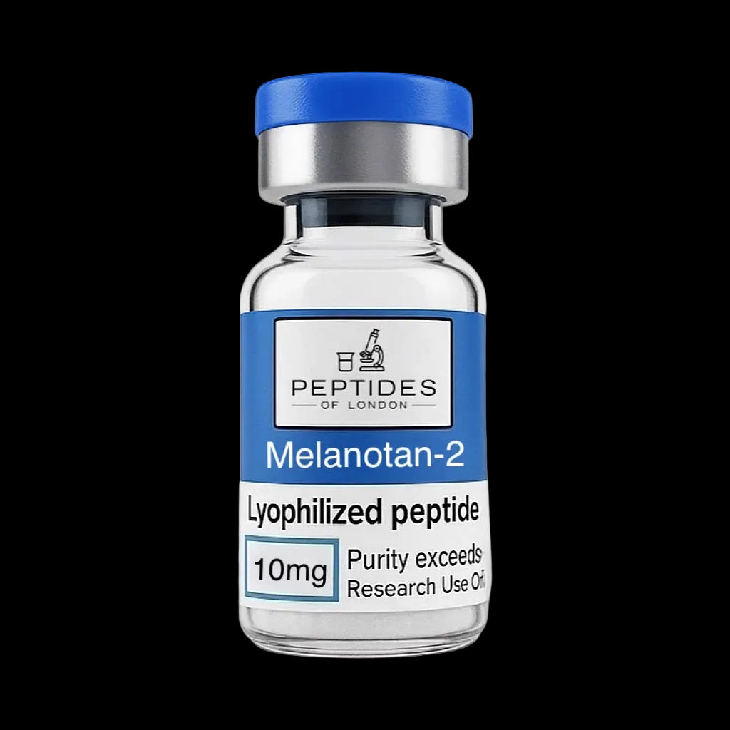 Melanotan II 10mg research peptide vial | Peptides of London UK