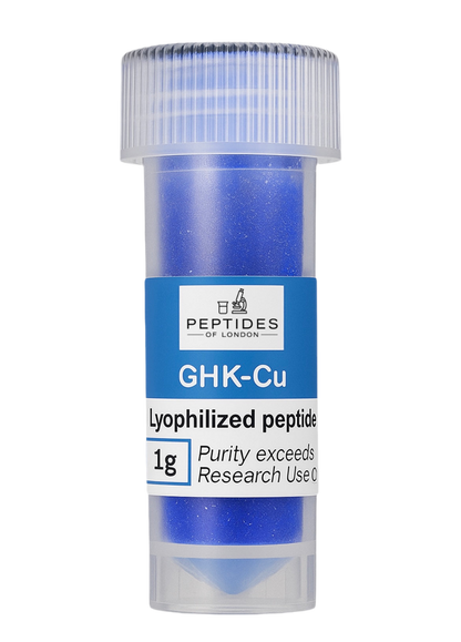 GHK-Cu Copper Peptide 1g High-Purity Cosmetic Research Grade Tripeptide Peptides of London GHK-Cu Copper Peptide 1g High-Purity Cosmetic Research Grade Tripeptide Peptides of London