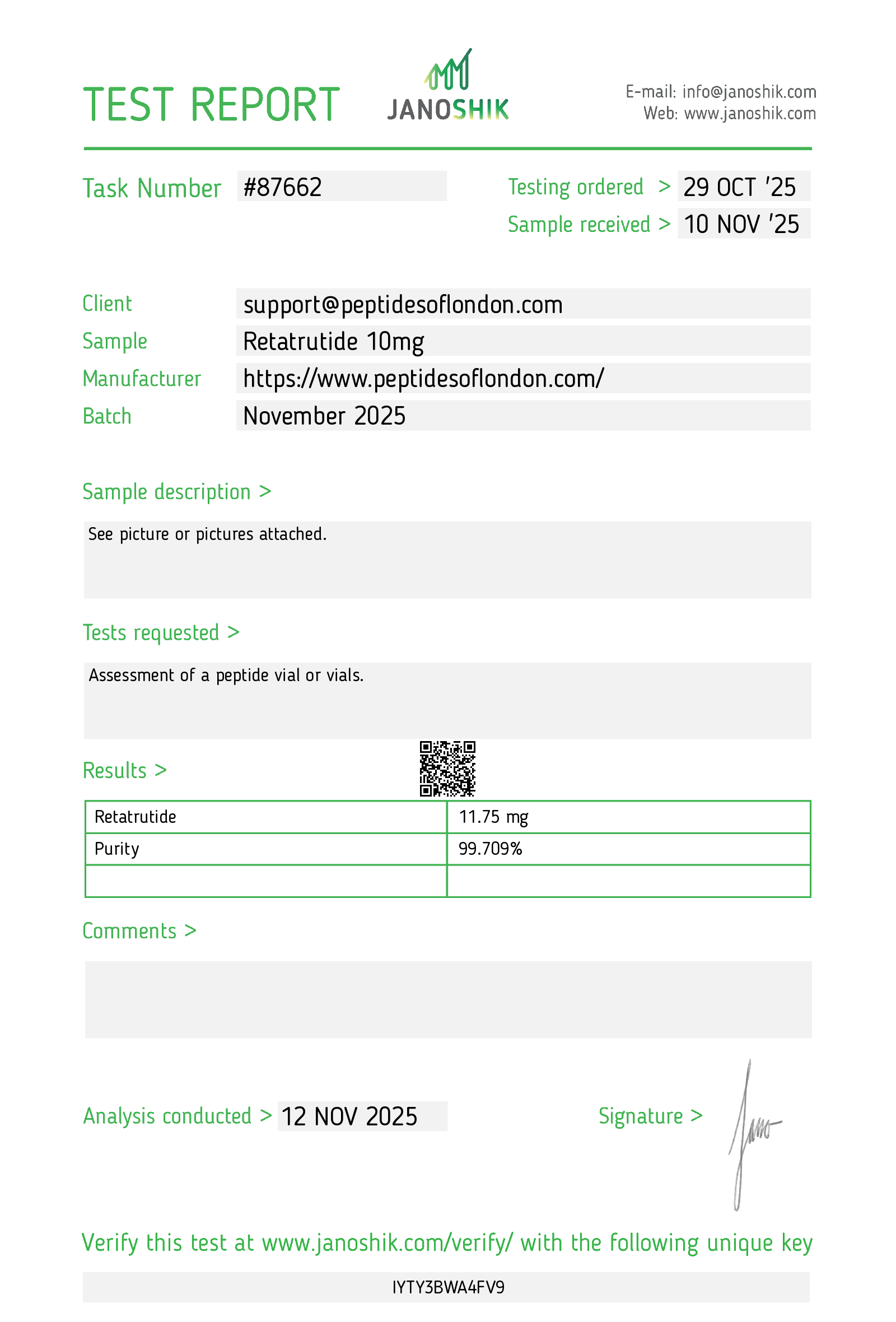 Retatrutide 5mg | LY3437943 UK Research Peptide Peptides of London Retatrutide 5mg | LY3437943 UK Research Peptide Peptides of London